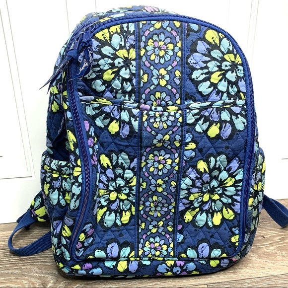 Vera Bradley Blue Floral Indigo Pop Backpack